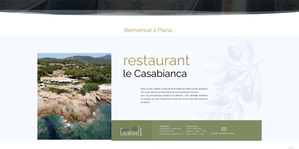 Refonte du Site Internet Restaurant Le Casabianca